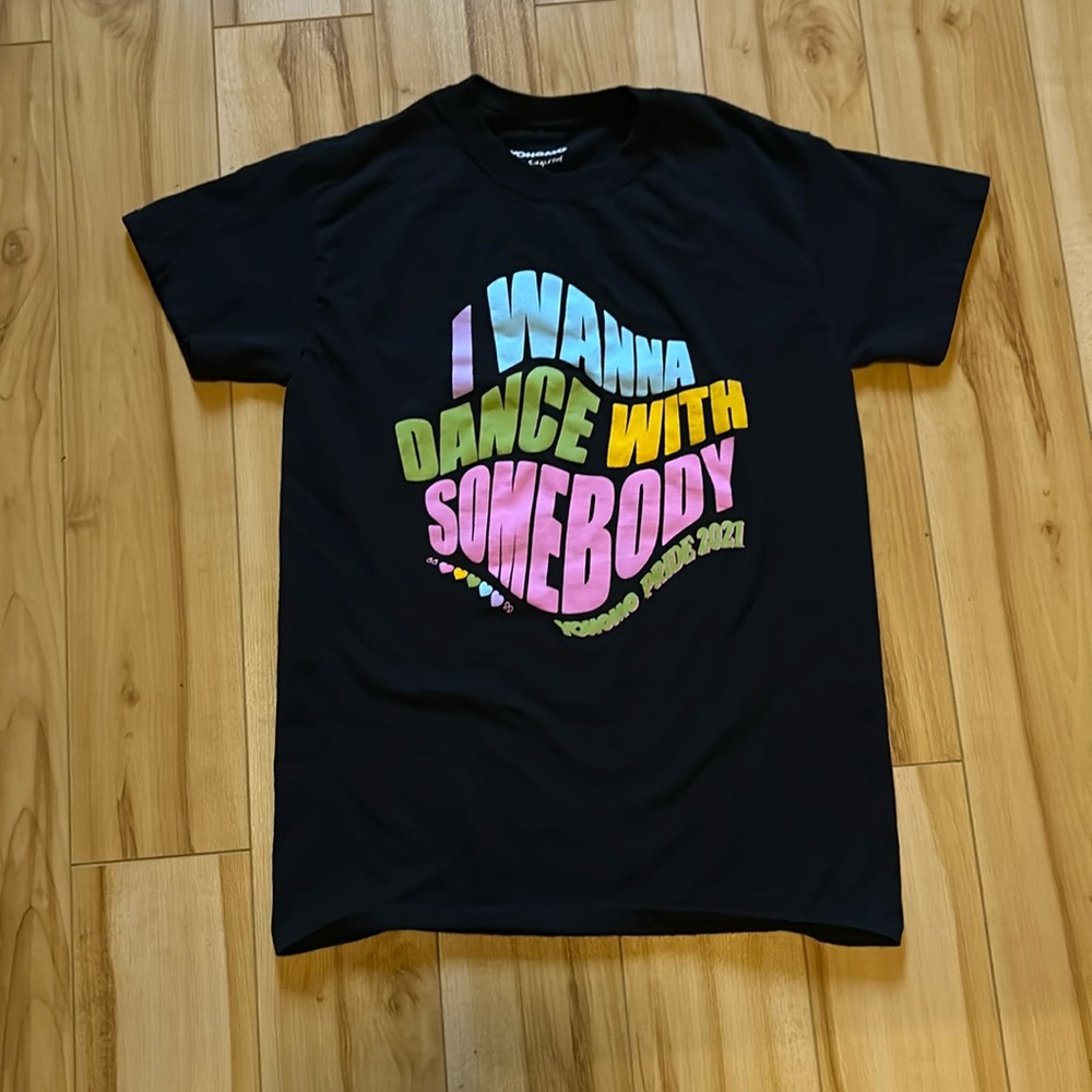I Wanna Dance With Somebody t-shirt. Yohomo x Tim Singleton Toronto Pride 2021